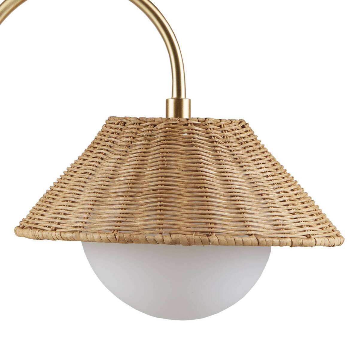 Rattan Weave Shade Table Lamp Gold/Natural See below