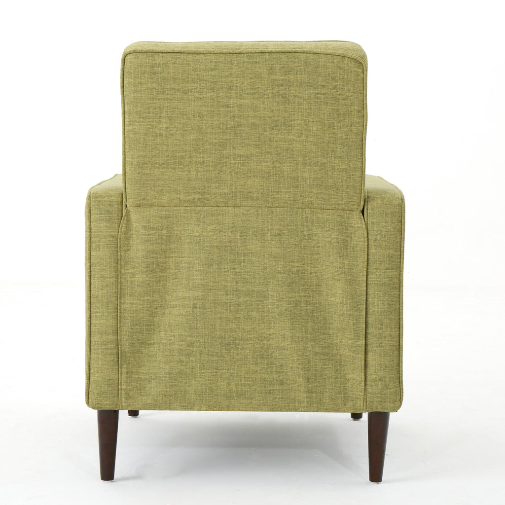 Macedonia Mid-Century Modern Button Tufted Fabric Recliner