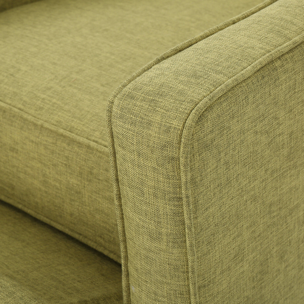 Macedonia Mid-Century Modern Button Tufted Fabric Recliner