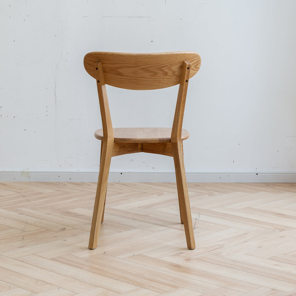 Natural Oak Dining Chair Set of 2 - Solid Wood, FAS Grade, 46.5 * 54 * 80cm