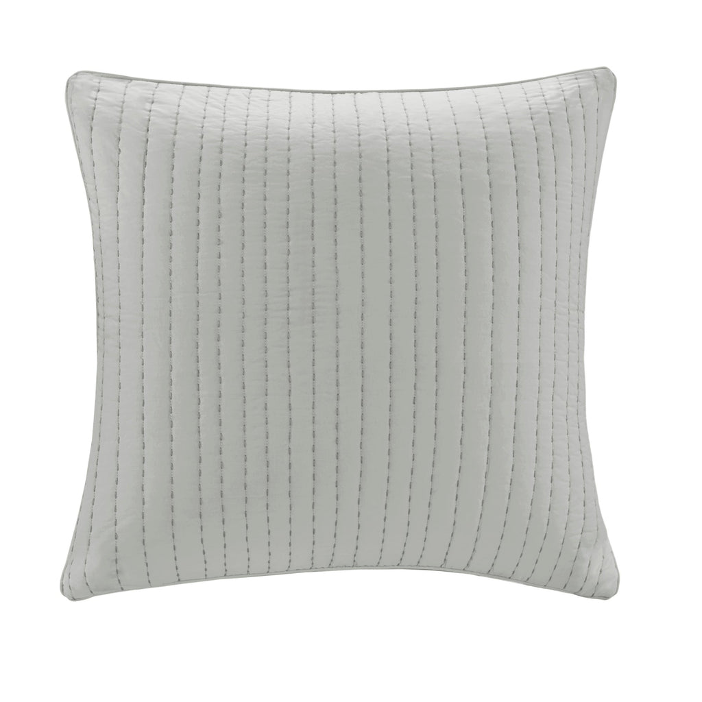 Cotton Quilted Euro Sham Grey Euro Sham