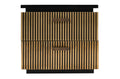Modern Style 2-Drawer Nightstand Made With Mango Wood and Finished with Brass Metal