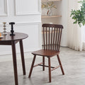4 pieces of dining chair, Walnut, rubber wood material, dining chair, solid wood chair, solid wood dining table chair, living room chair, simple and natural