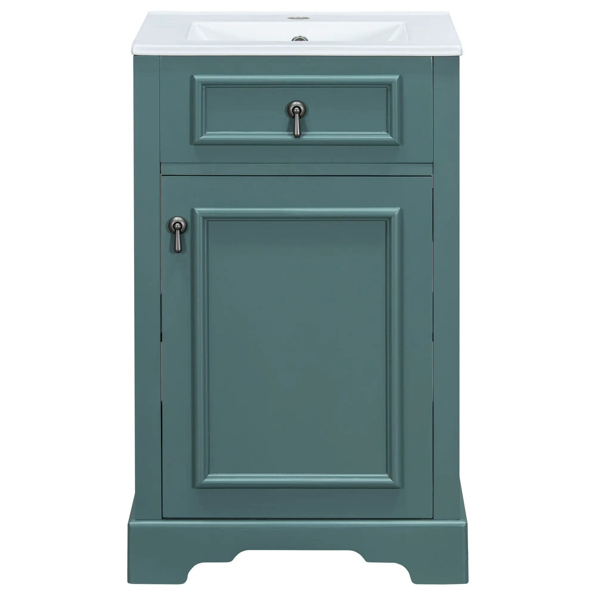 Elegant Bathroom Vanity With Ceramic Sink, Soft Close Door, Adjustable Shelf
