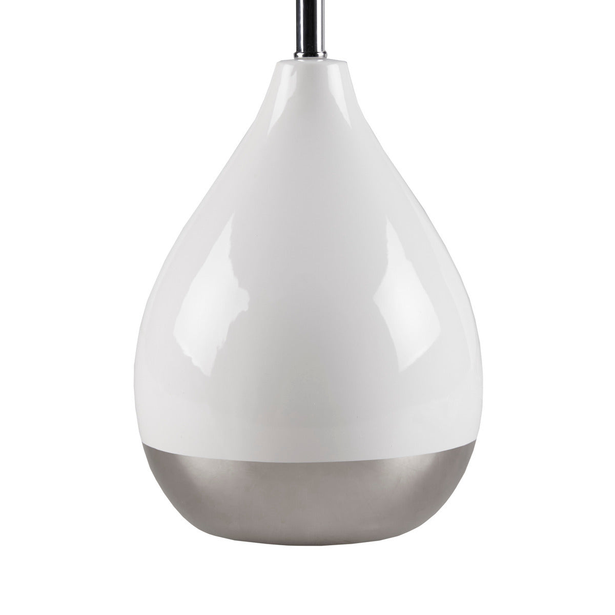 2-Tone Ceramic Table Lamp Set of 2 White/Silver See below