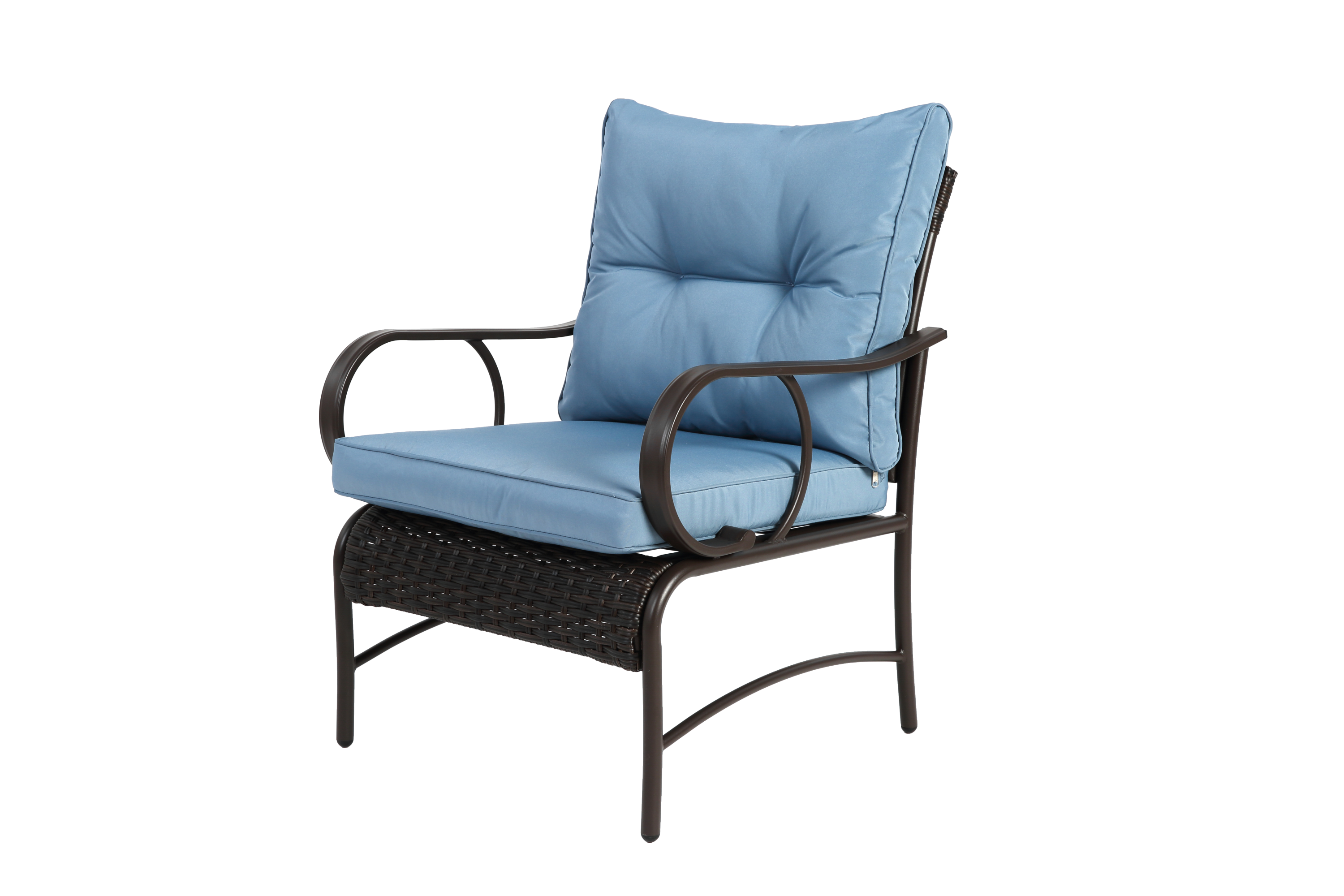 3 Pieces Patio Set Outdoor Wicker Furniture Sets Modern Rattan Chair Conversation Sets with Coffee Table