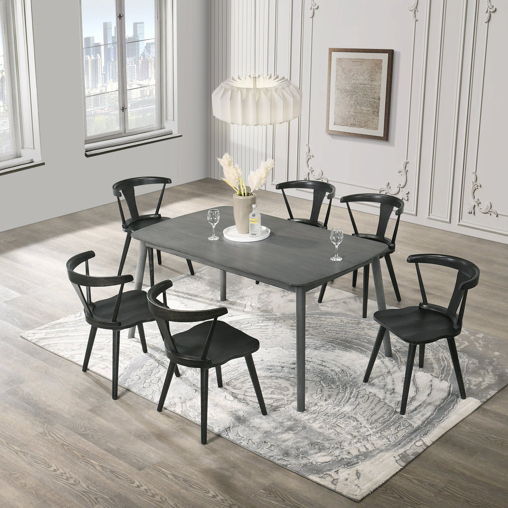 [Set of 2] Rustic Farmhouse Dining Chairs, Solid Wood Side Chairs with Easy Assembly