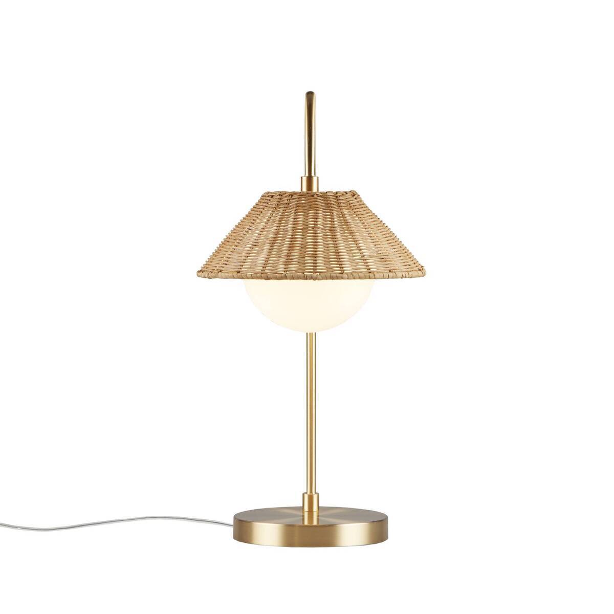 Rattan Weave Shade Table Lamp Gold/Natural See below