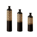 Floor Metal Vases Decorated White Metal Vases Set of 3 Gorgeous Home Decoration Large Glazed Metal Vases 20.8in/24.8in/28.7in Height