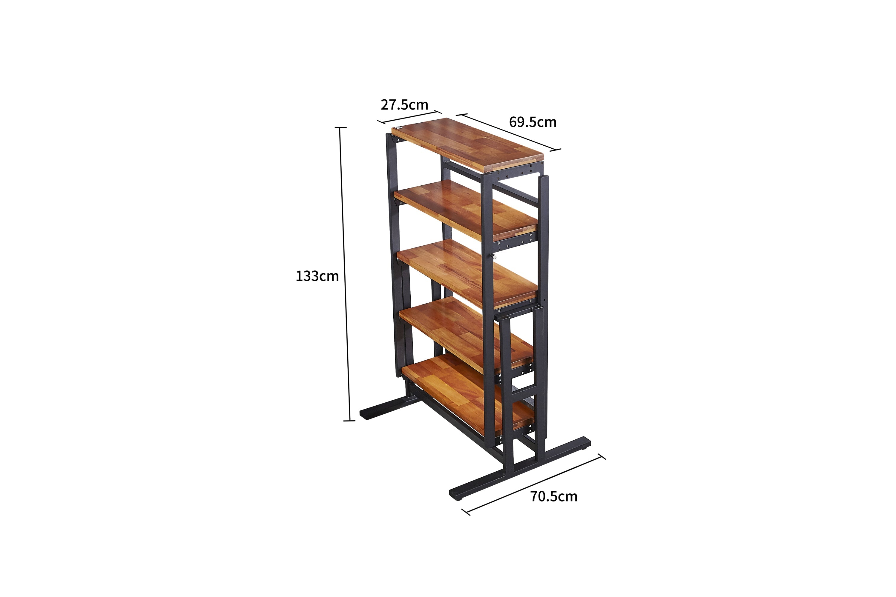 Extendable Dining Table Convertible 2 in 1 Shelf to Table with Metal Frame Industrial and Rustic Style for Small Spaces, Kitchen & Dining Room