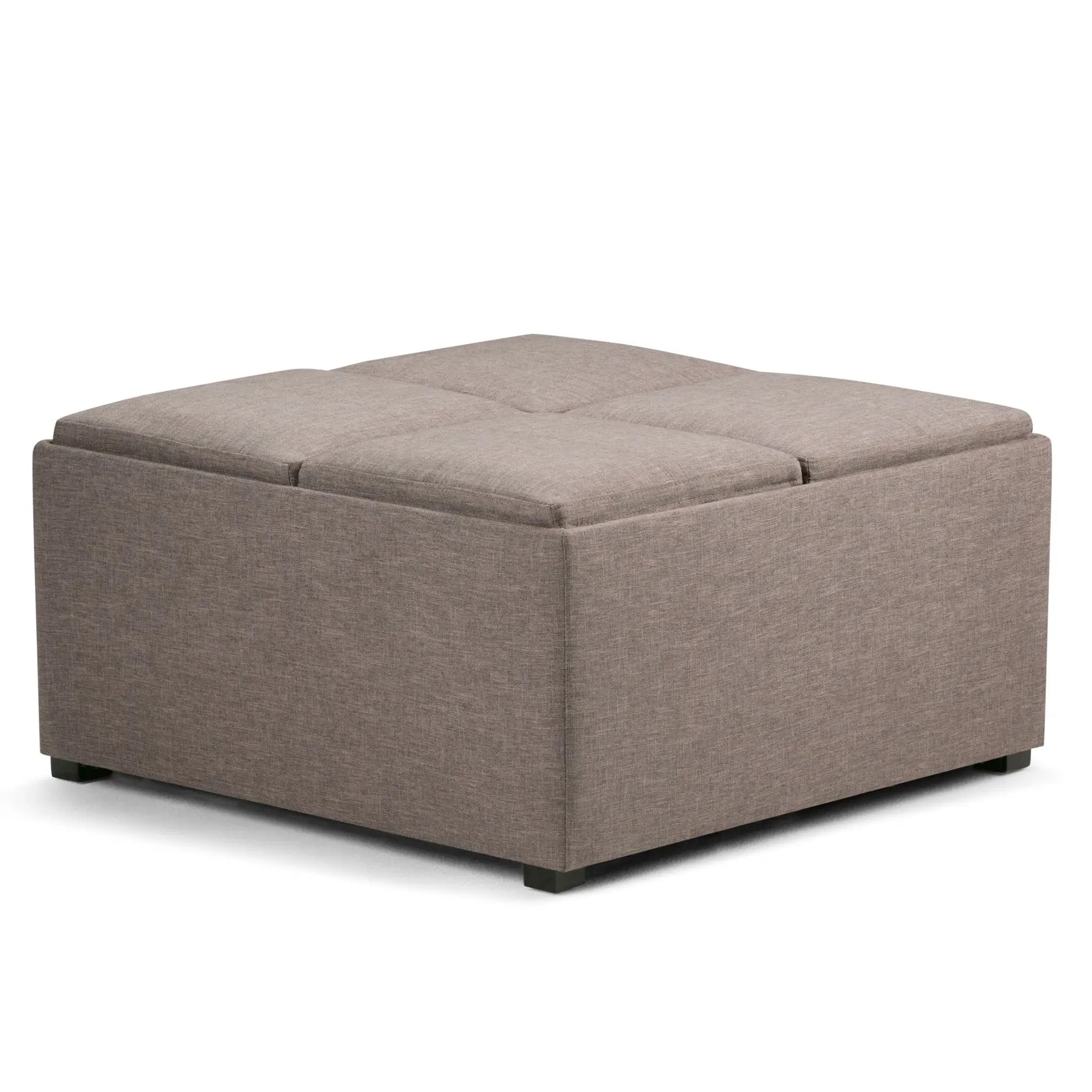 Avalon - Square Coffee Table, Storage Ottoman