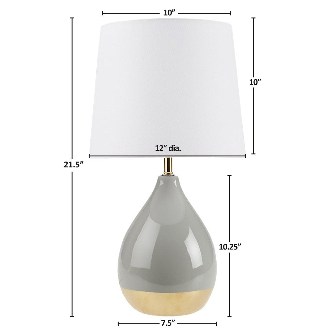 2-Tone Ceramic Table Lamp Set of 2 Sage Green/Gold See below