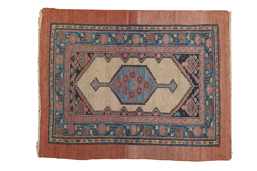 3x4 Antique Camel Hair Serab Square Rug