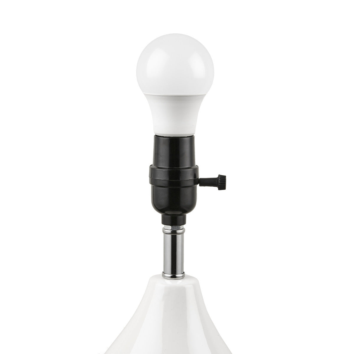 2-Tone Ceramic Table Lamp Set of 2 White/Silver See below