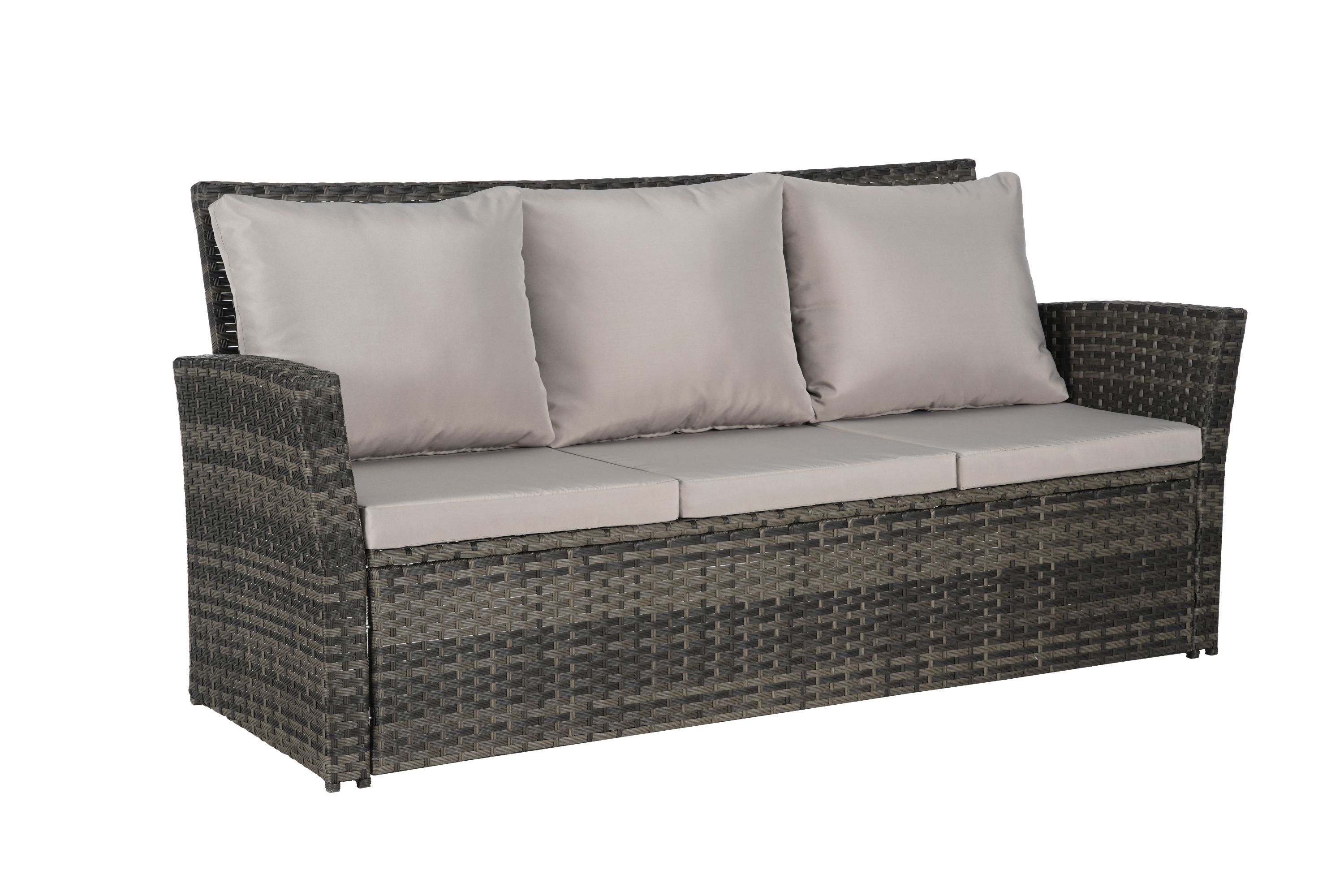 7 PCS PE/RATTAN OUTDOOR FURNITURE SET PATIO FURNITURE SET 9 SEATER
