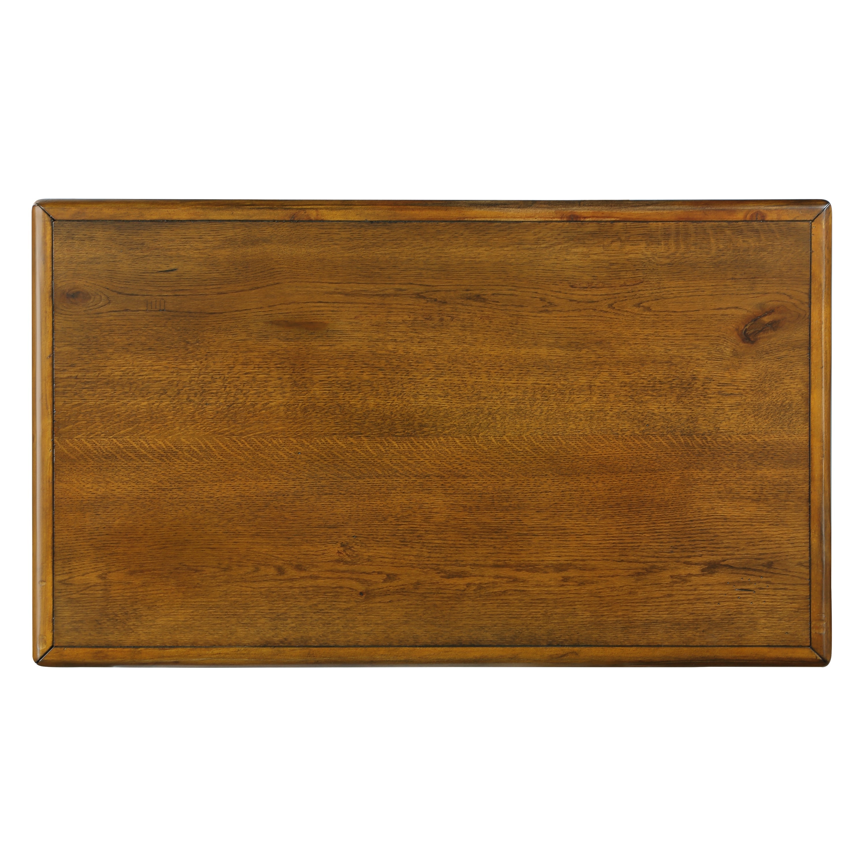 Solid Wood Rectangle Coffee Table for Living Room, 40-Inch Antique Coffee Table with 4 Drawers, Wood Center Table Tea Table with Rivet Decoration Legs.Easy Assembly,  Antique Brown