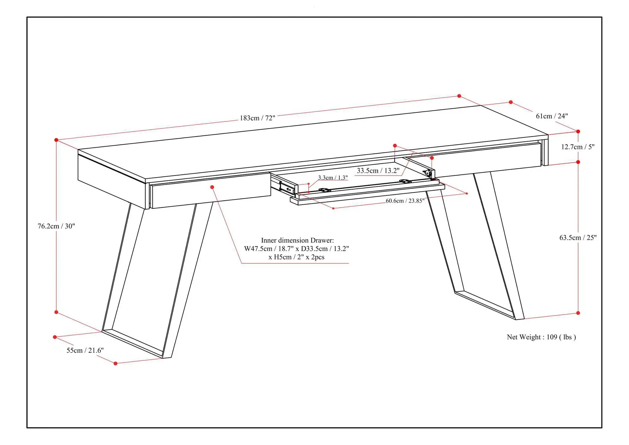 Lowry Large Desk
