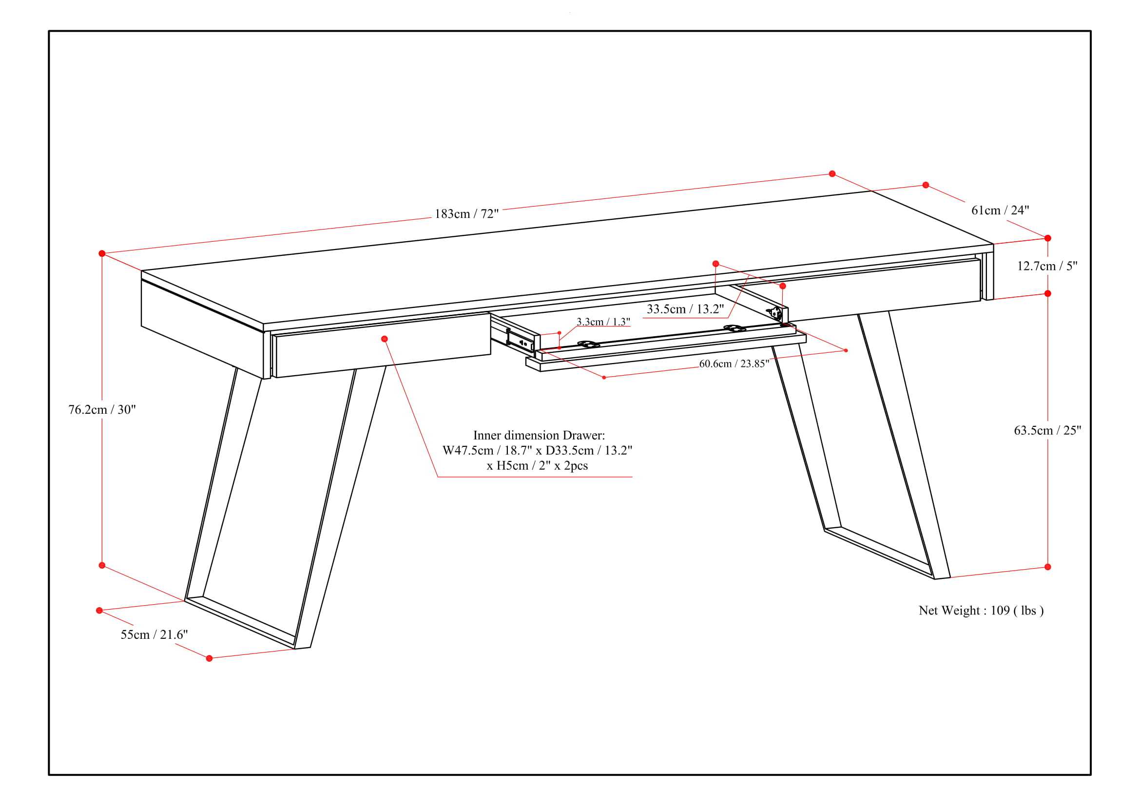 Lowry Large Desk