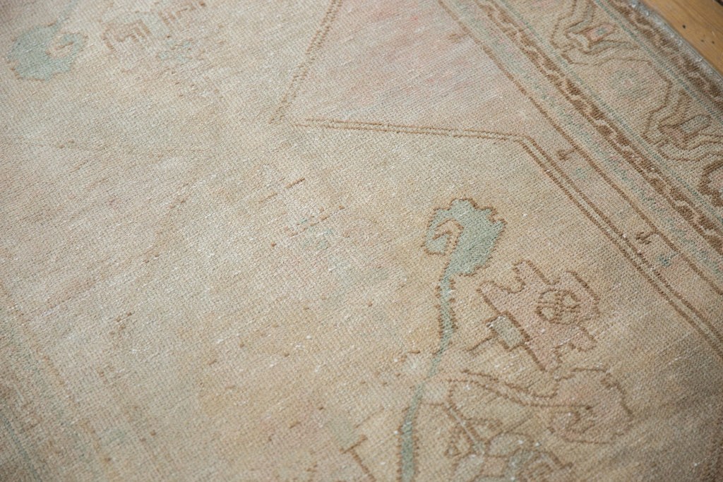 3.5x10.5 Vintage Distressed Oushak Rug Runner