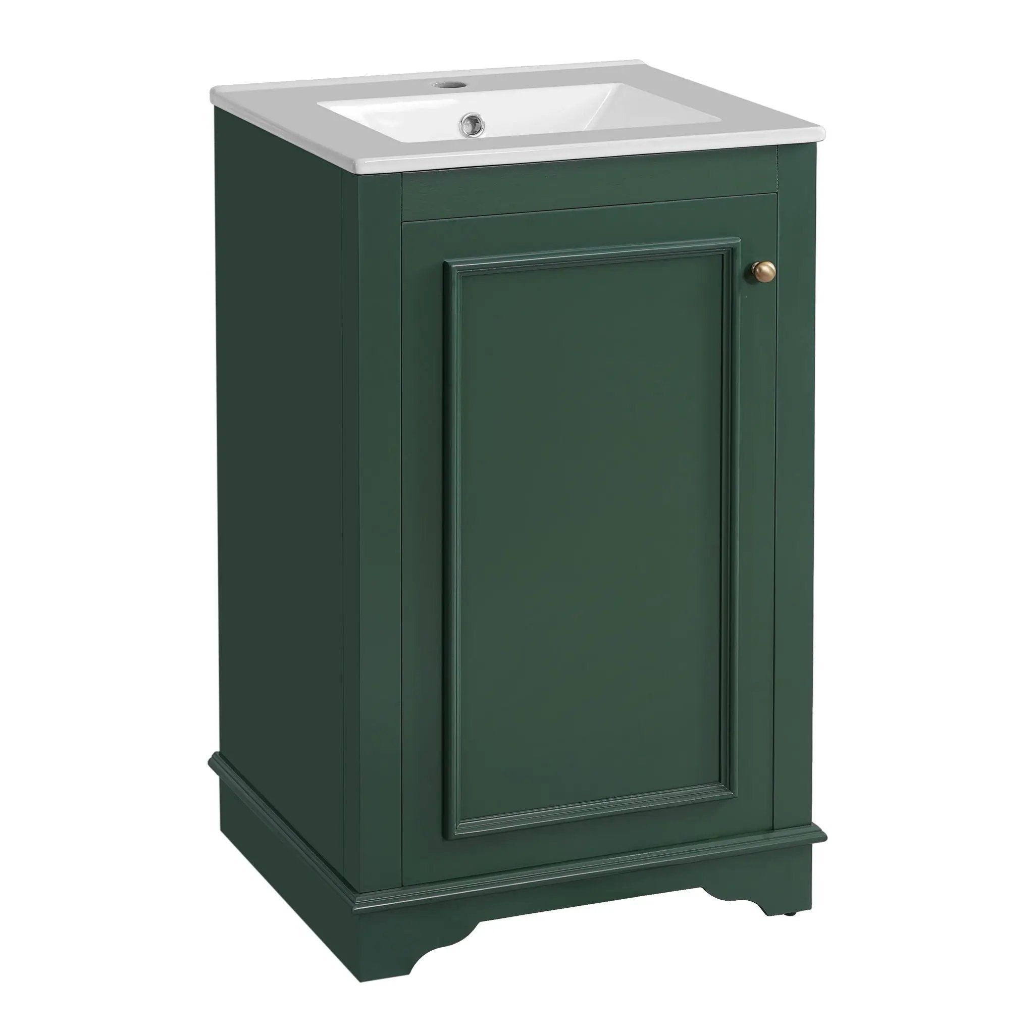 Bathroom Vanity With Sink, Freestanding Single Cabinet Set, Soft Close Door, Adjustable Shelf