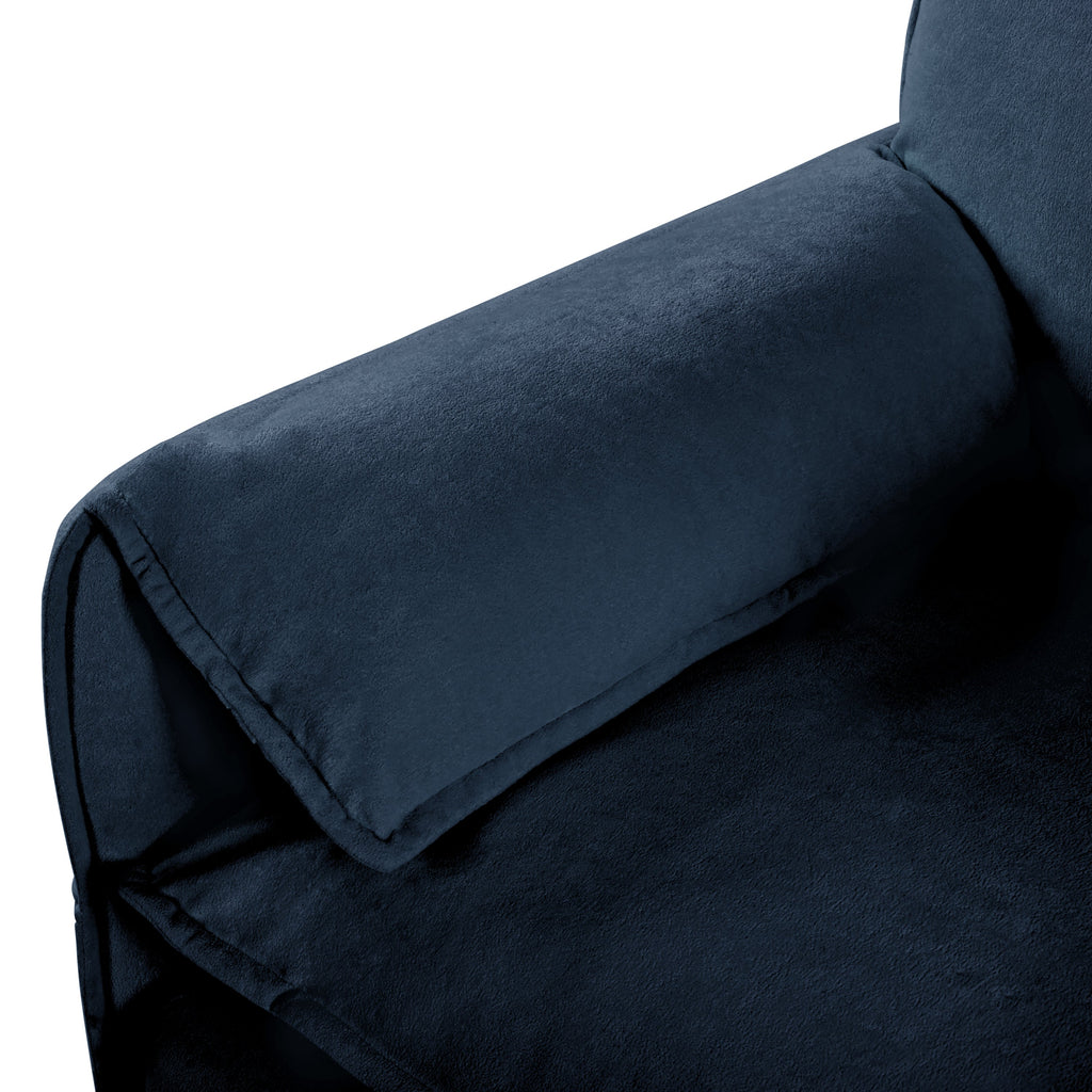 Modular Sectional Sofa, Oversized Deep Seat U Shaped Couch Set for Living Room, 4-Seater Comfy Cloud Couches with Two Movable Ottomans, DIY Combination, Chenille,Blue