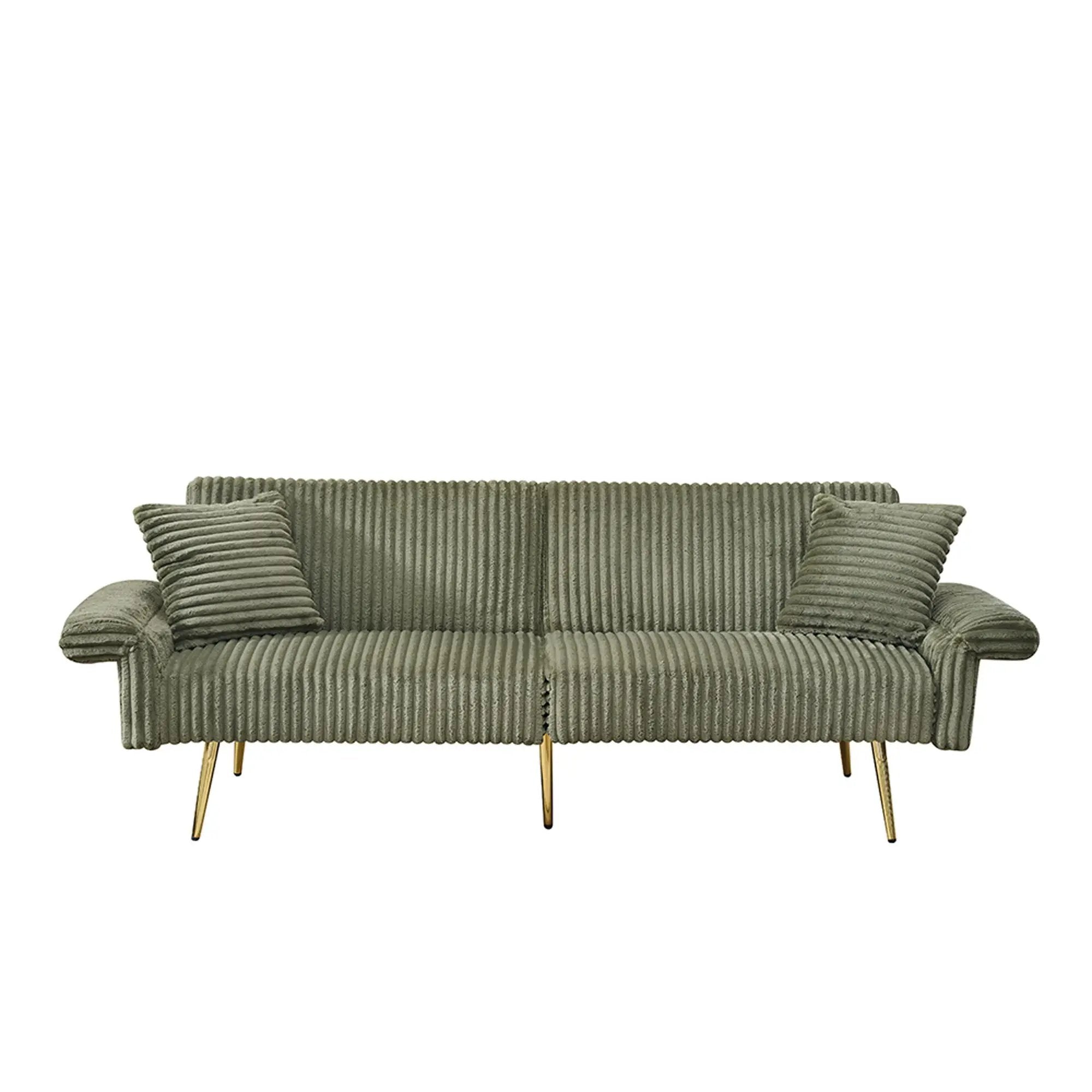 Luxury Foldable Double Sofa Bed With Folding Armrests