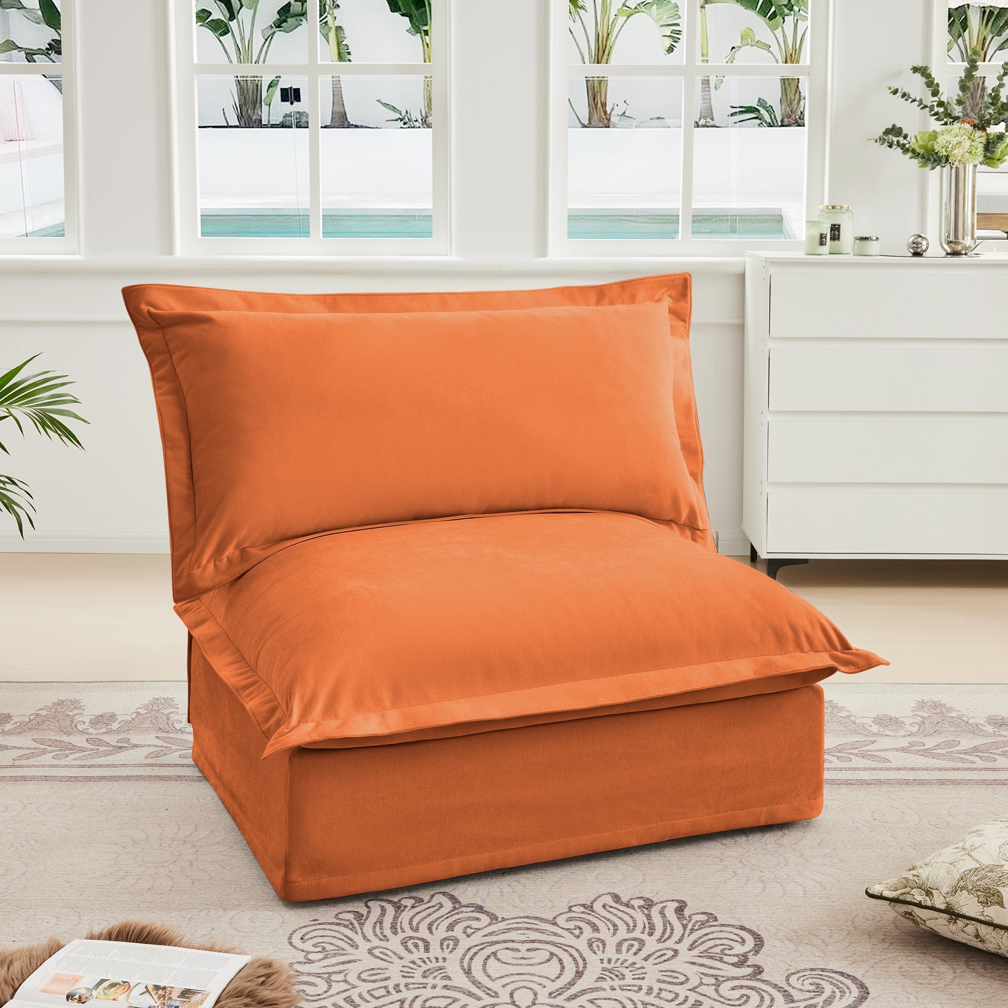 Koala Armless Sofa - Orange