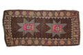1.5x3 Vintage Distressed Oushak Rug Mat