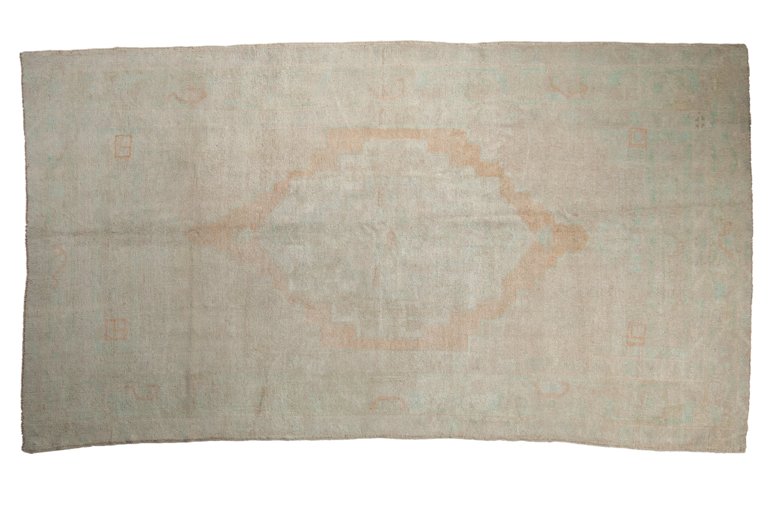 5x9.5 Vintage Distressed Oushak Carpet