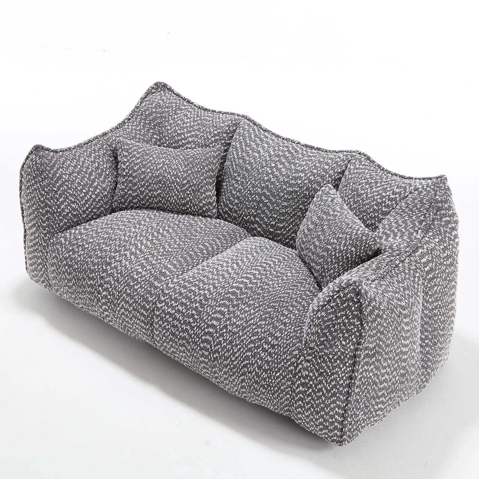 Comfortable Dual Beanbag Chair With High Resilience Foam Core For 2 People