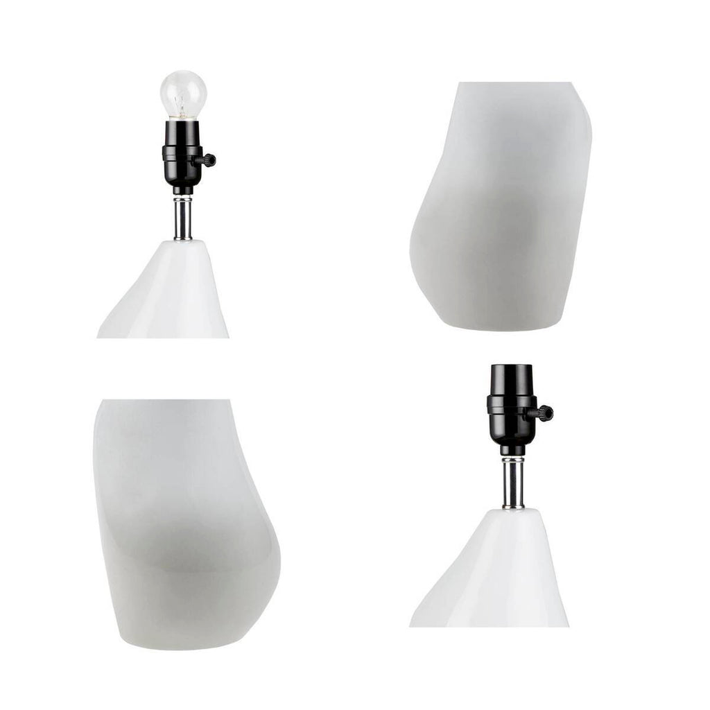 Asymmetrical Ceramic Table Lamp Grey See below