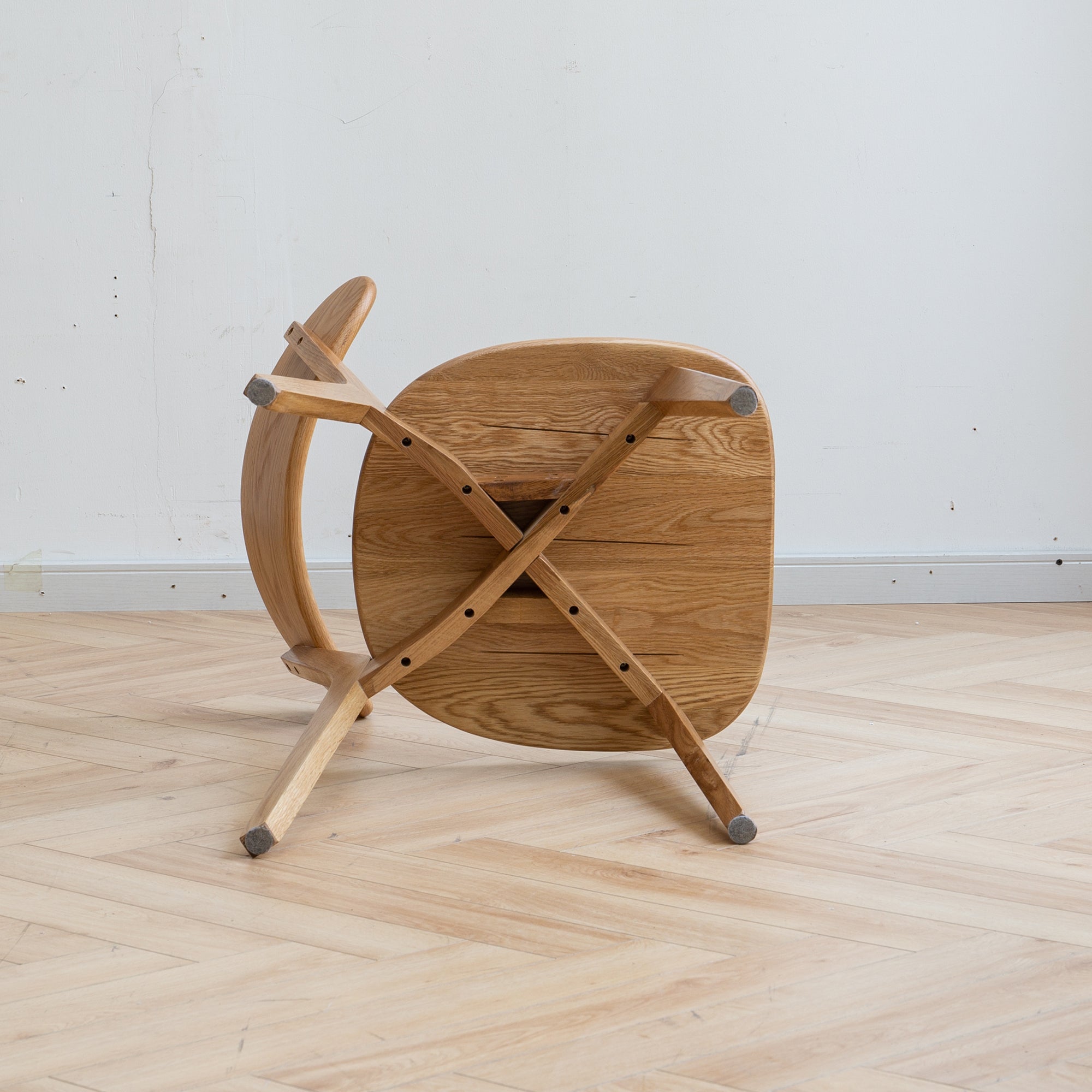 Natural Oak Dining Chair Set of 2 - Solid Wood, FAS Grade, 46.5 * 54 * 80cm
