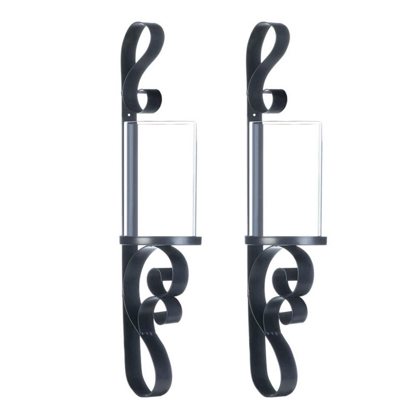 ORNATE CANDLE SCONCE DUO