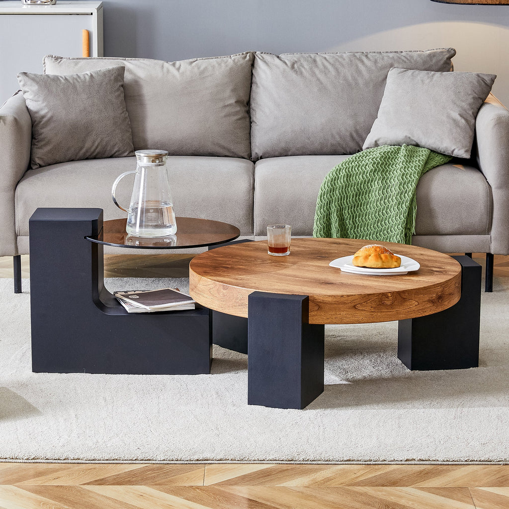 The detachable double-decker coffee table, the stylish design is more precious, and the detachable design can make the use of space more flexible and suitable for various scenes.