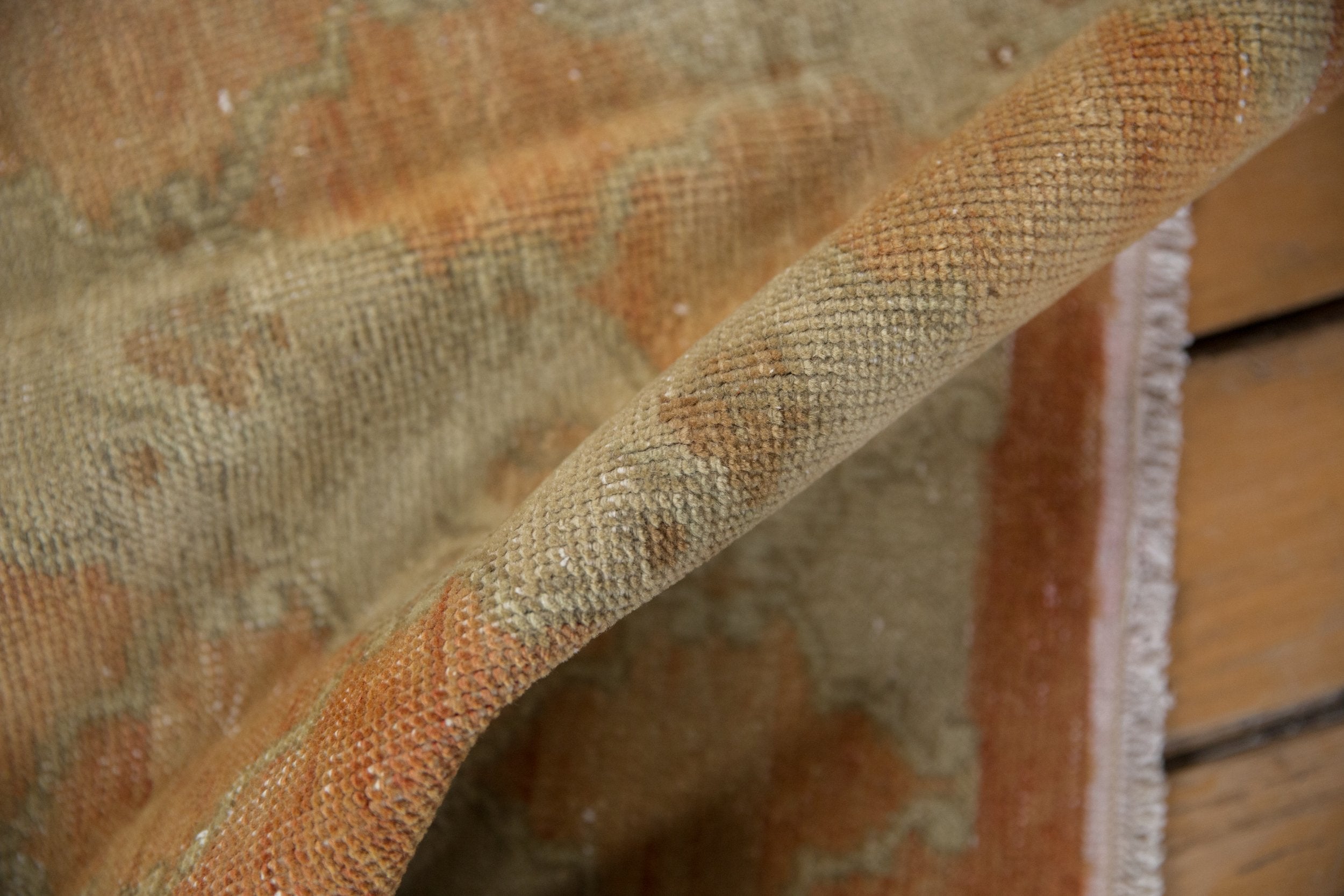 3.5x9.5 Vintage Distressed Oushak Rug Runner