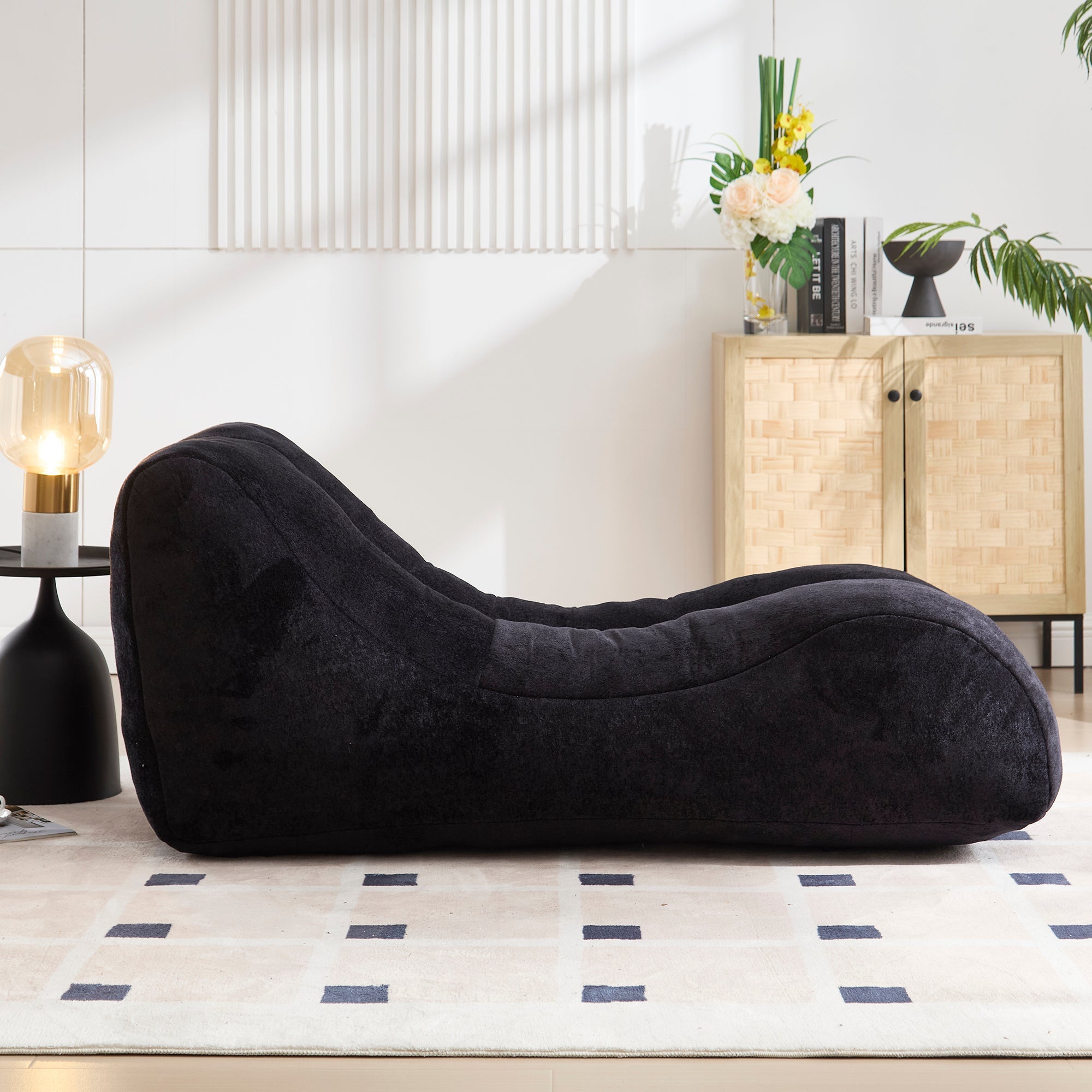 Creative Bean Bag Sofa Chair for Adults with High-Quality Sponge Filling and Polyester Fiber,59x30x23.6 inches