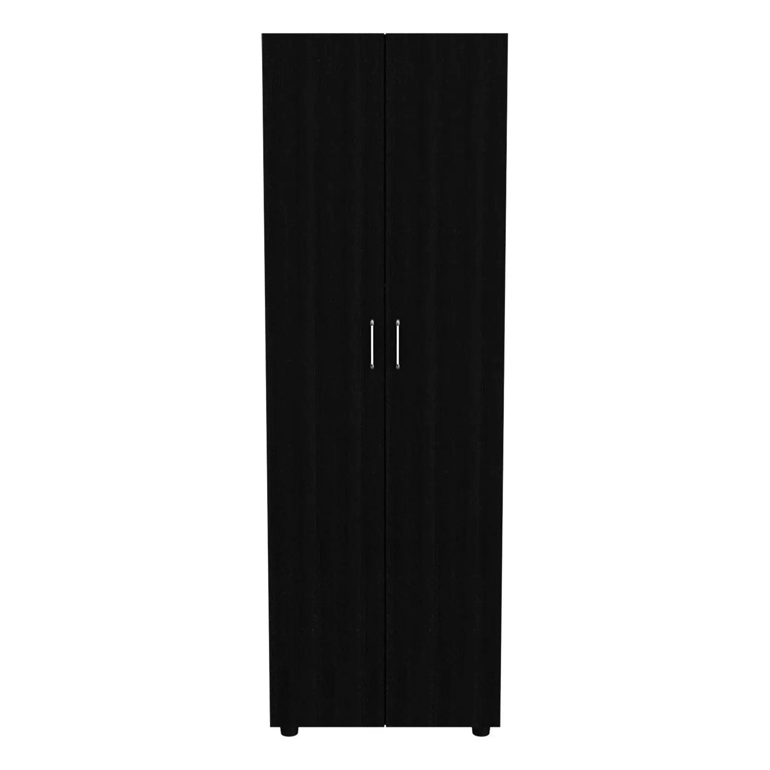 Armoire Organiser, Two Shelves, Rod, Double Door Cabinet Armoire