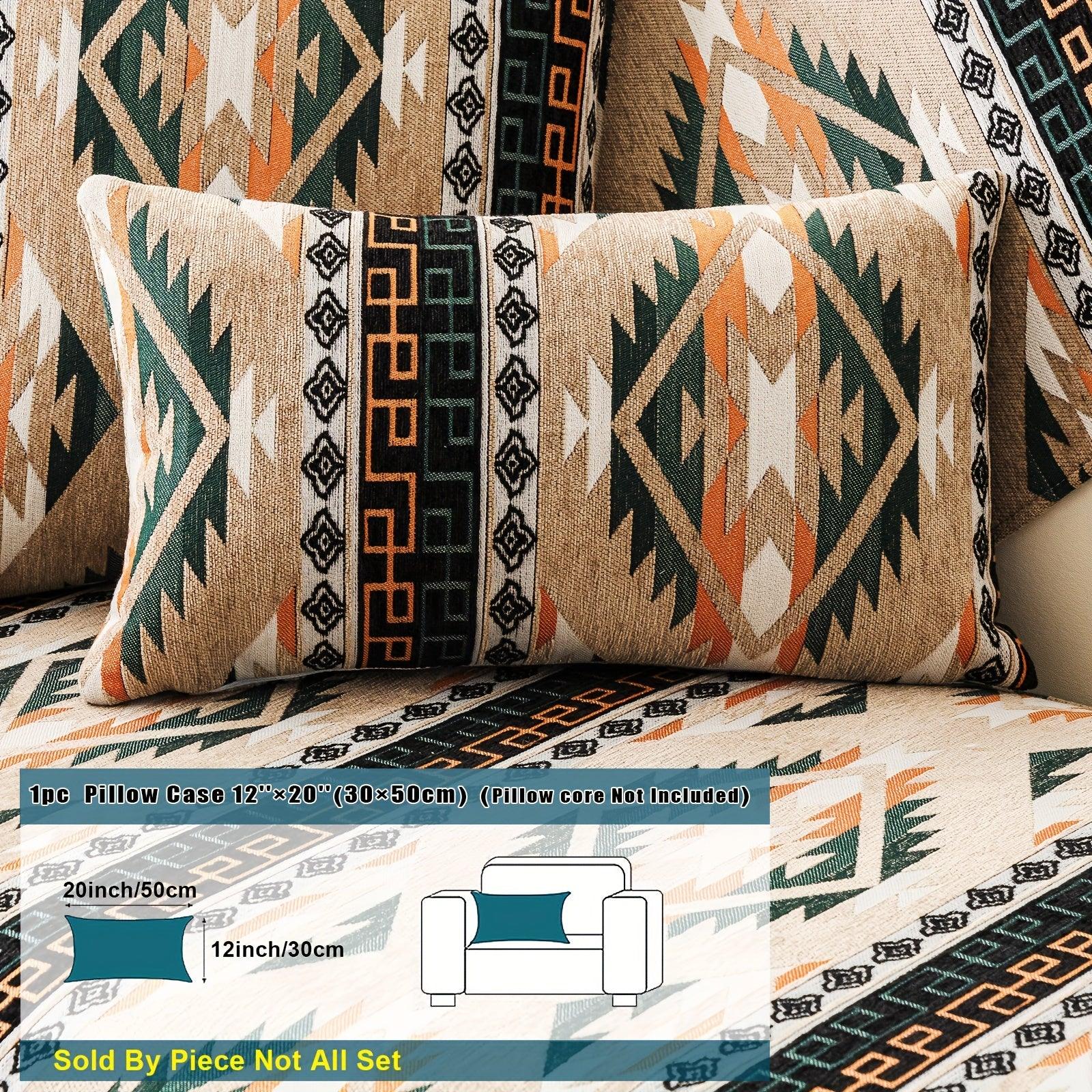 Boho Couch Cover - Chic Snow Chenille Sofa Slipcover