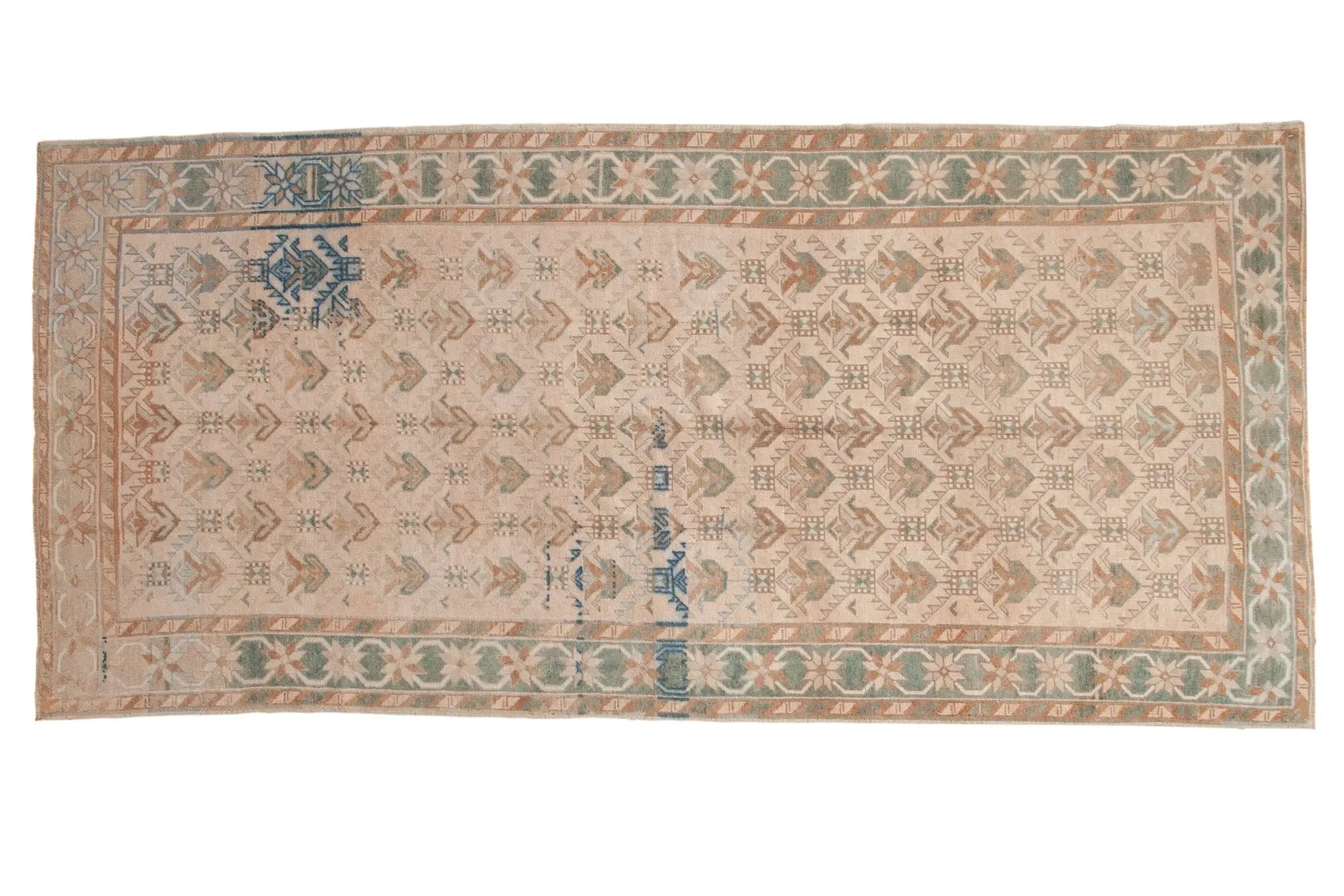 5x10.5 Vintage Distressed Oushak Rug Runner