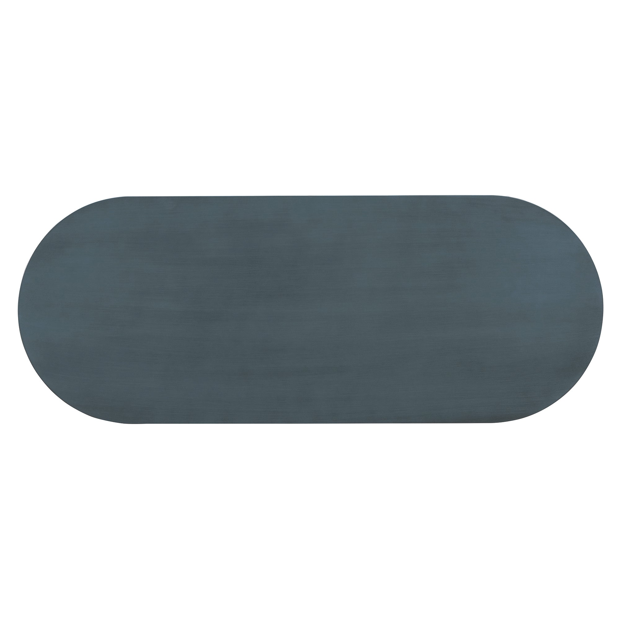 TREXM Elegant Retro Console Table with Curved Design and Smooth Glaze for Entryways, Living Rooms and hallways (Navy)