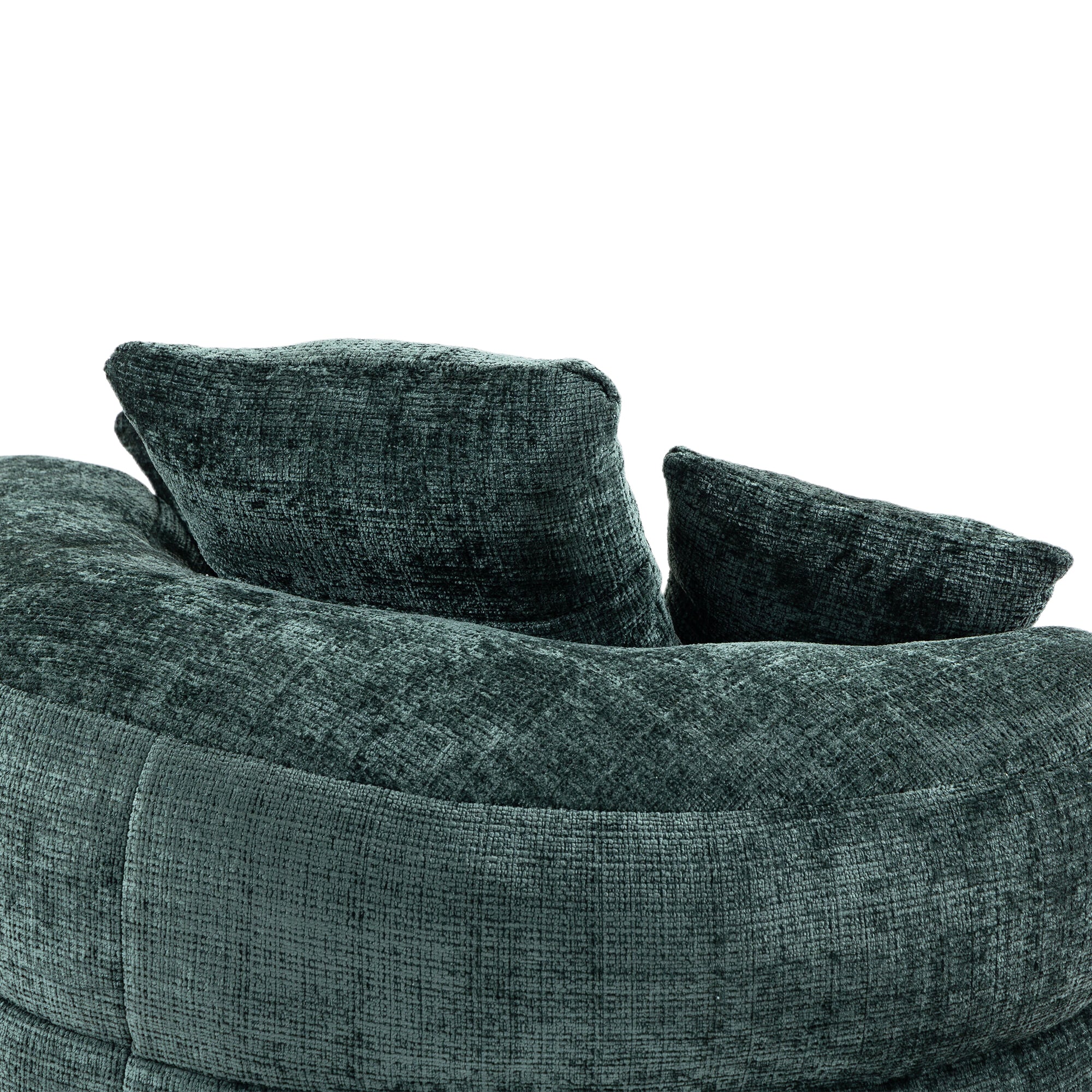 Emerald Chenille High Back Bean Bag Chair Couch with Three Pillows, Indoor & Outdoor, Single Gaming Sofa for Bedroom and Office