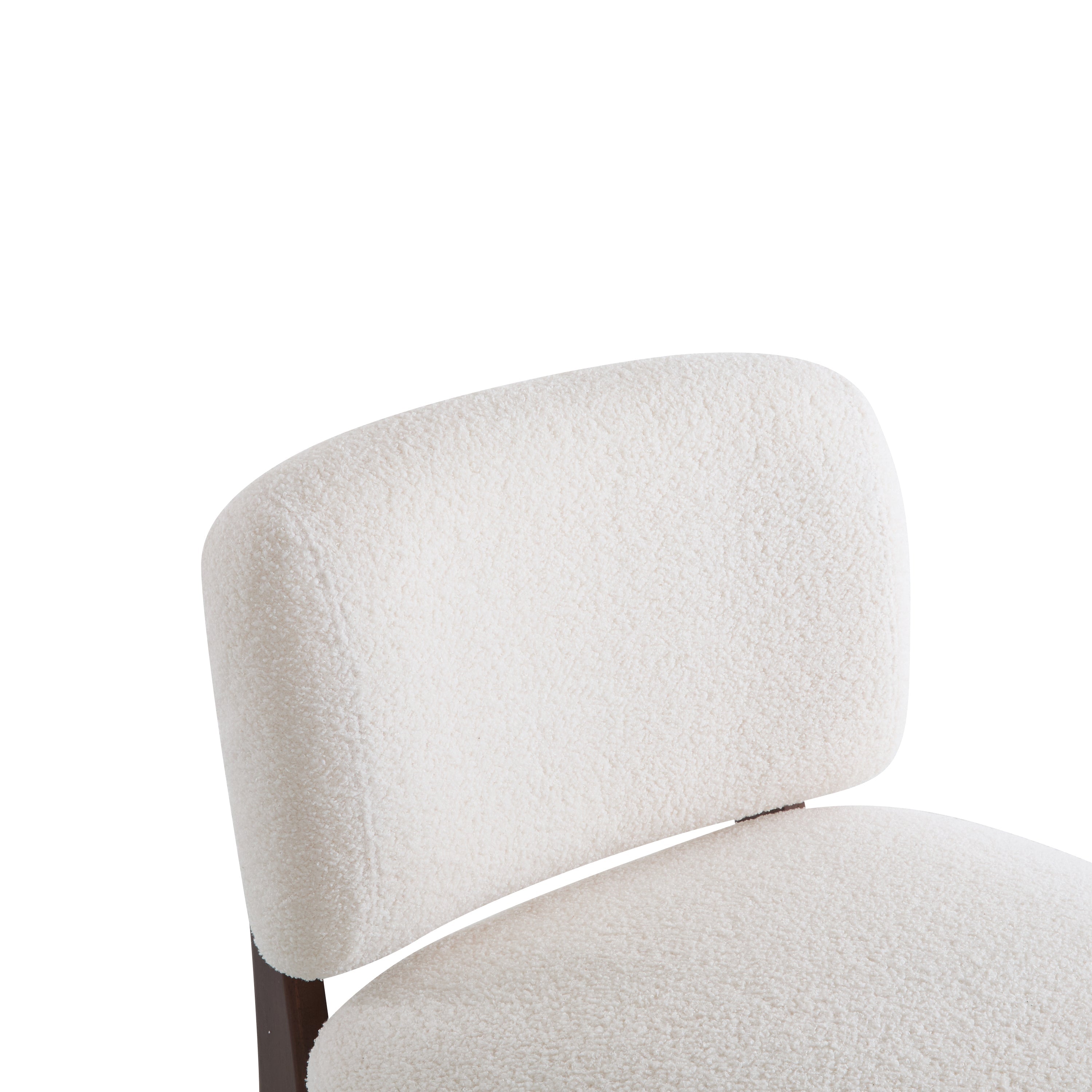 Modern Boucle Lounge Chair with Solid Wood Frame, Soft and Durable Boucle Upholstery, Beige, 25.5'
