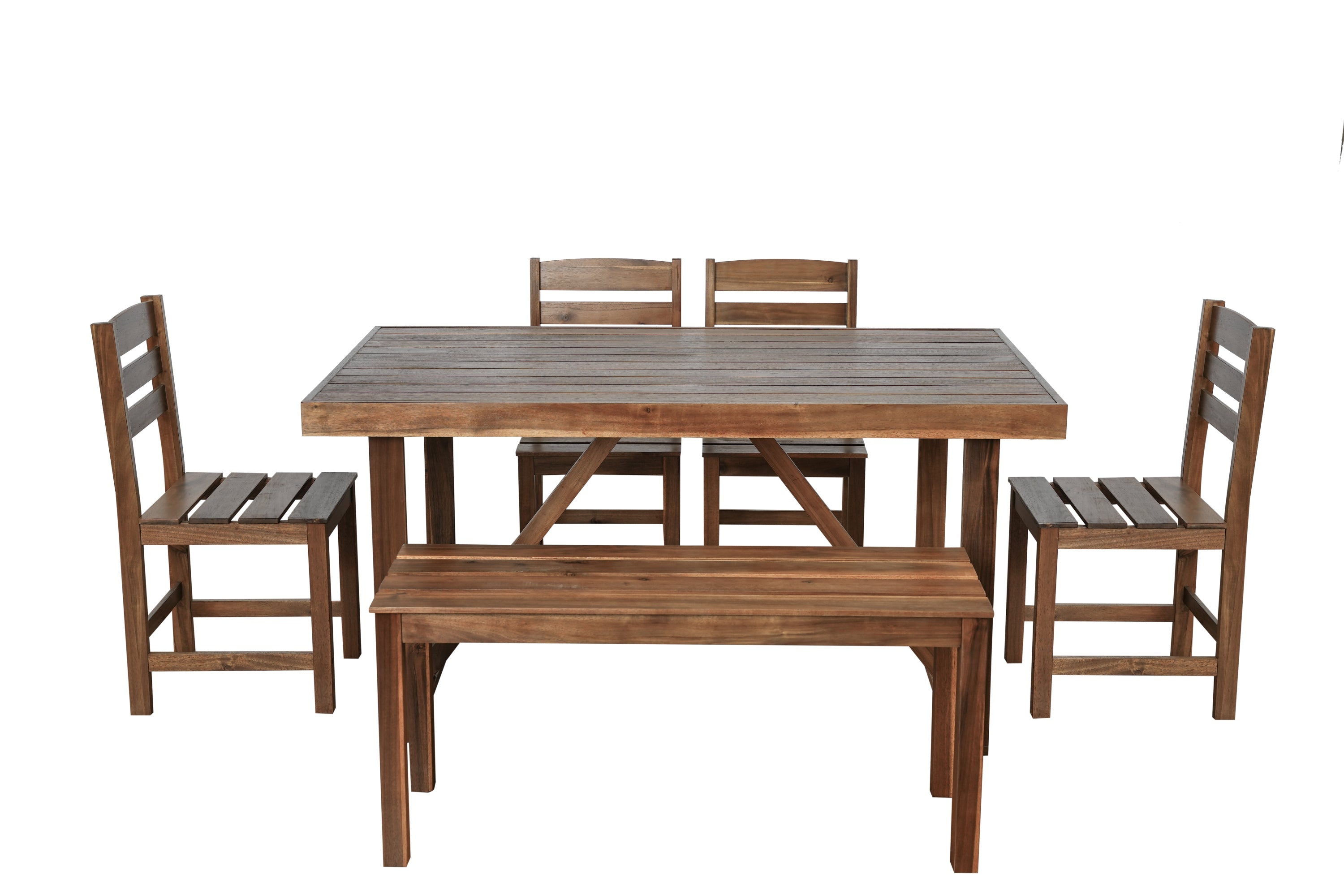U_Style High-quality Acacia Wood Outdoor Table and Chair Set, Suitable for Patio, Balcony, Backyard