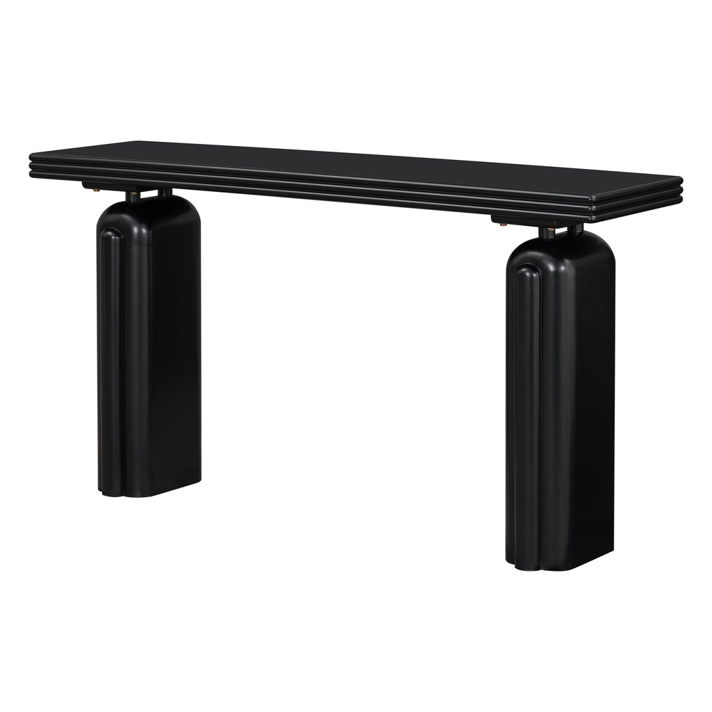 U_STYLE Chic, Elegant and Luxurious Acacia Veneer Console Table,Suitable for Entryway, Hallway, Living Room, Foyer, Corridor