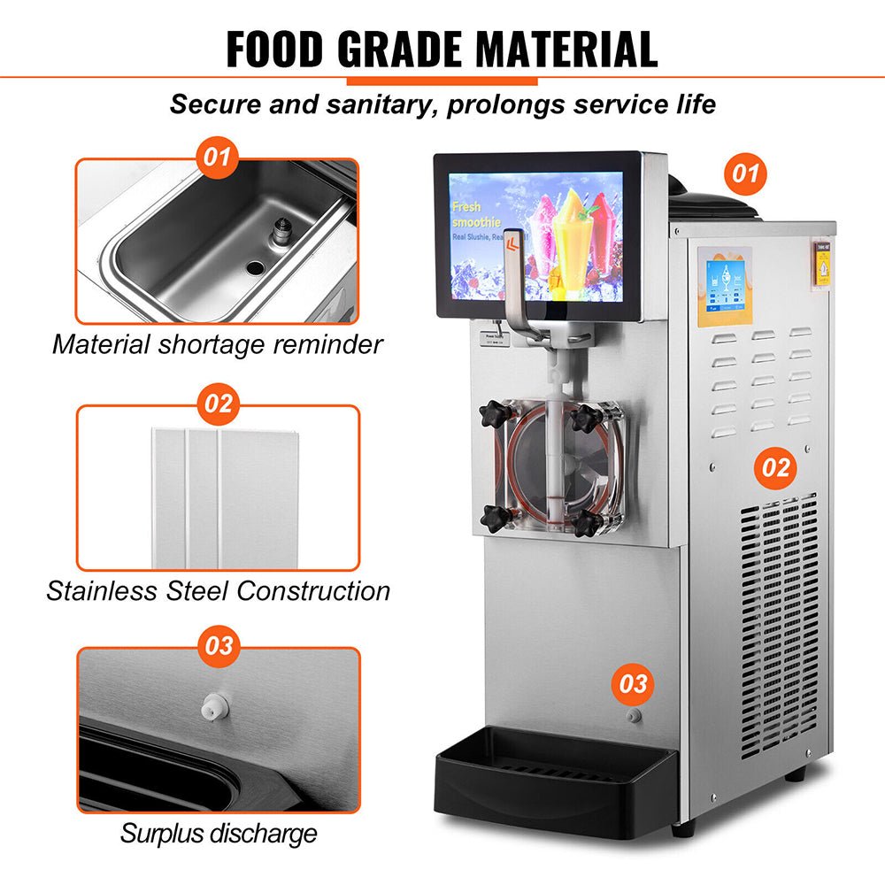 8L Commercial Single Frozen Margarita Ice Slushy Drink Maker Machine, 1050W (97420618)