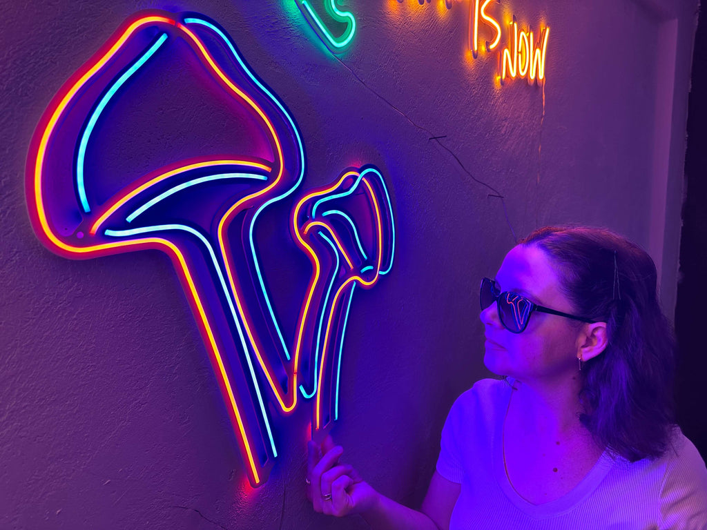 Mushroom Neon Sign, Neon Wall Art