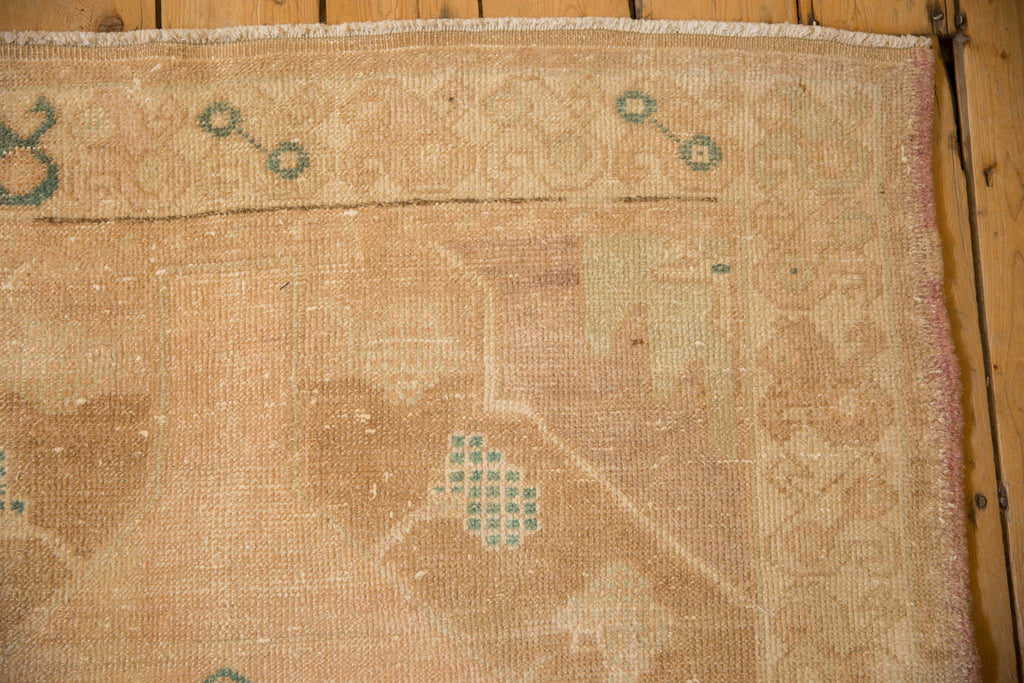 4x9.5 Vintage Distressed Oushak Rug Runner