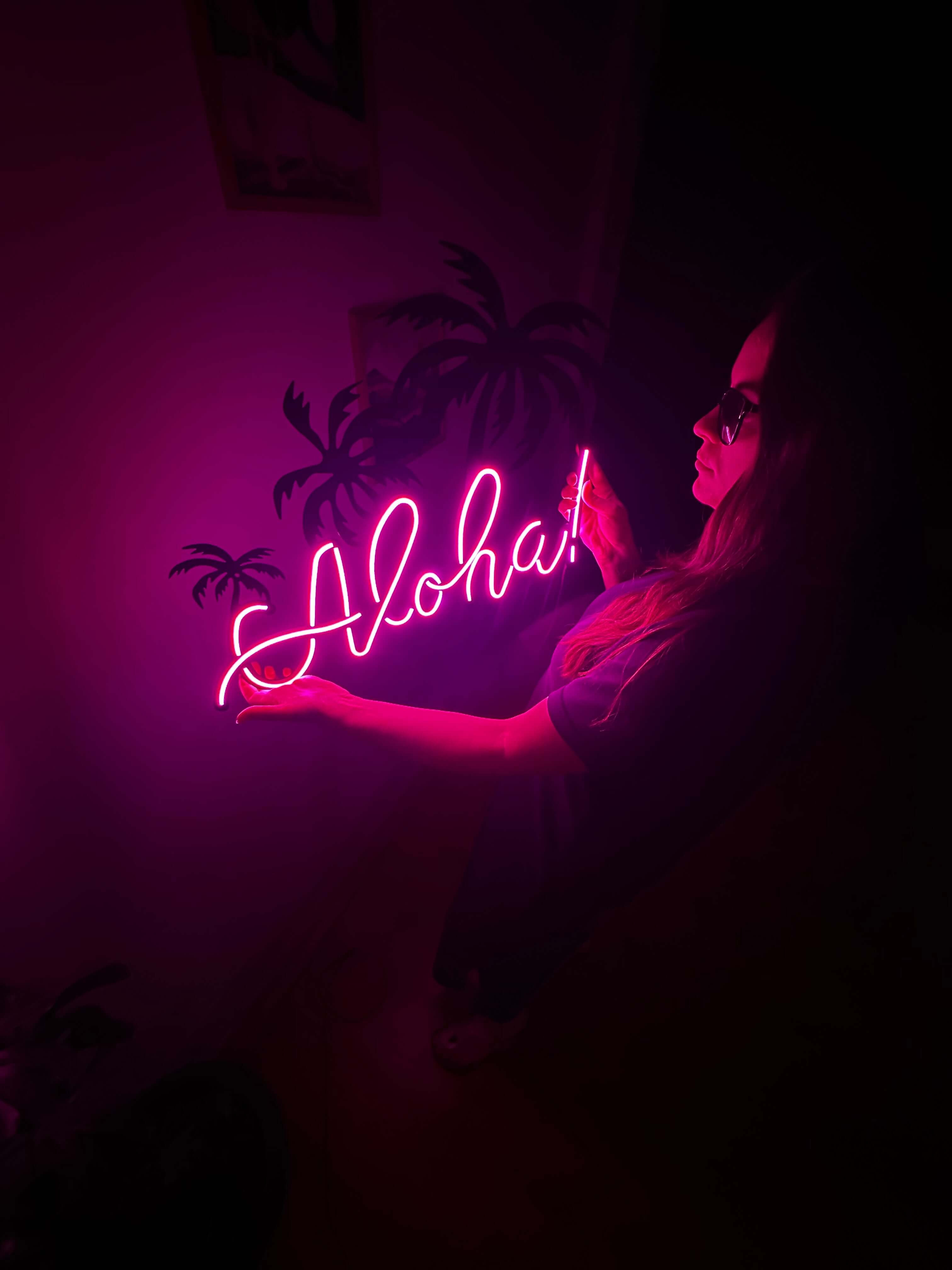 Aloha Neon Metal Sign