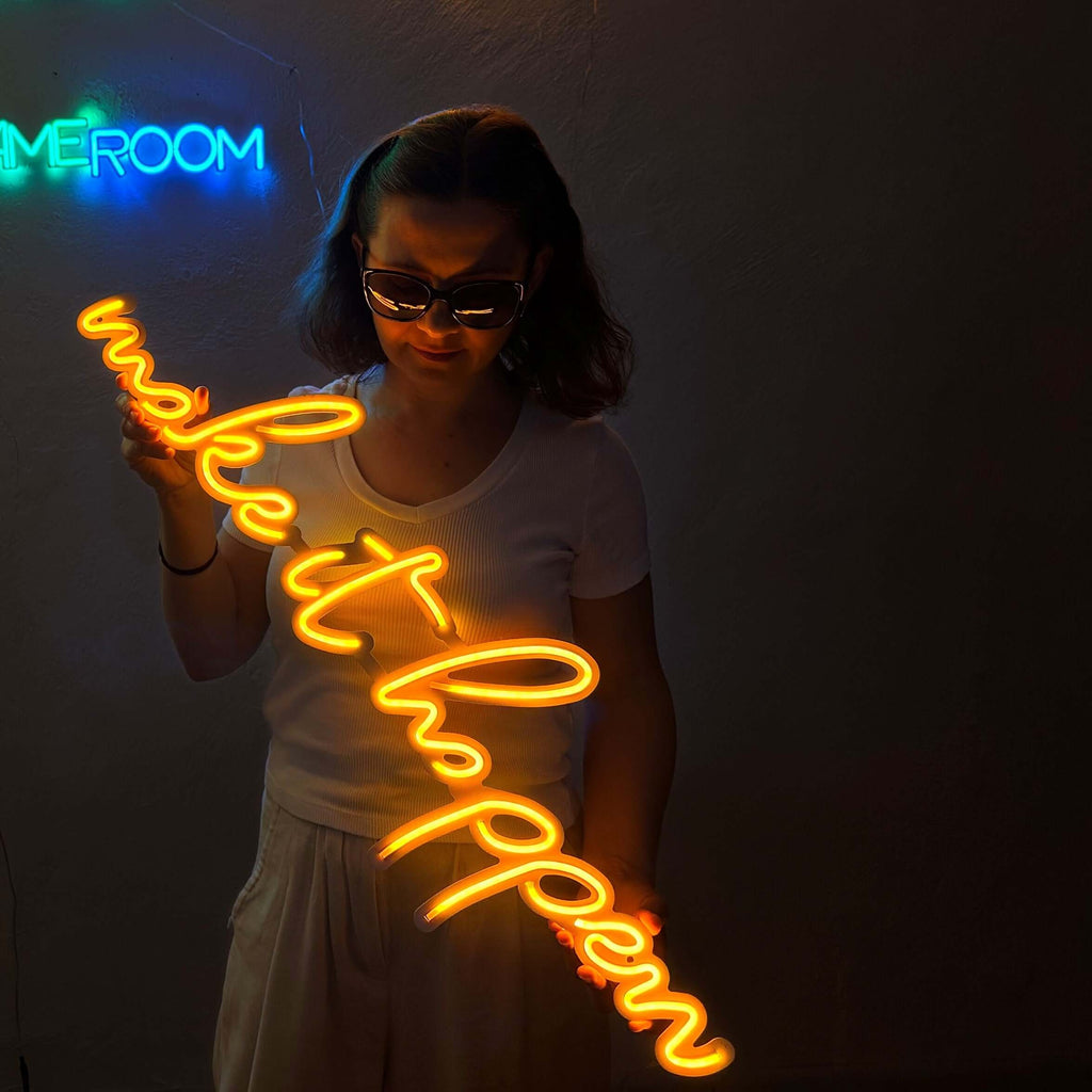Make it Happen Neon Metal Sign