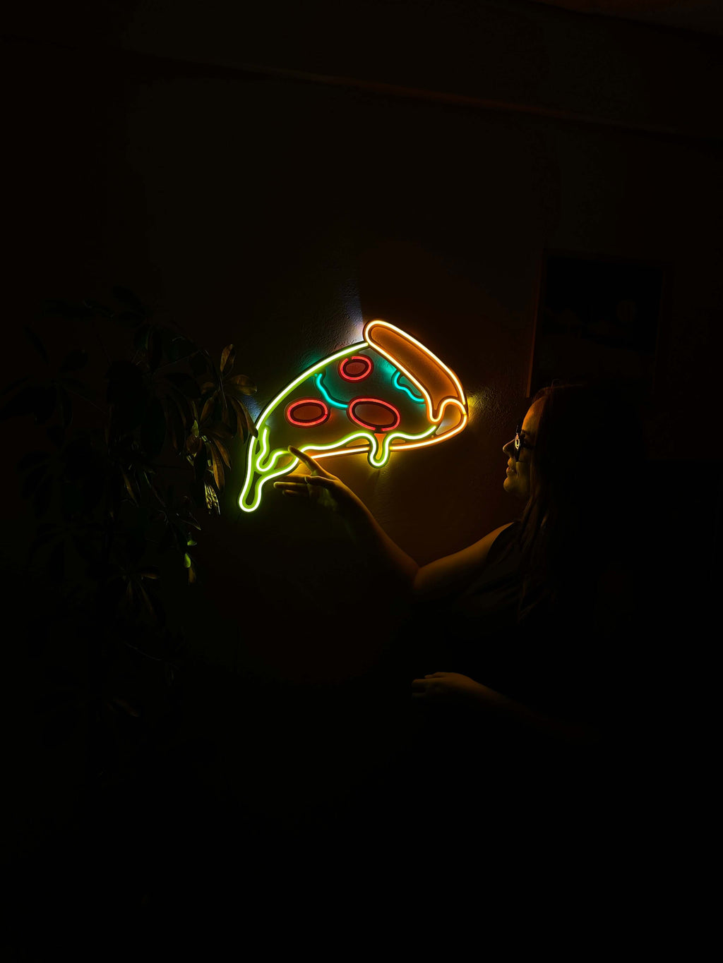 Pizza Neon Metal Sign